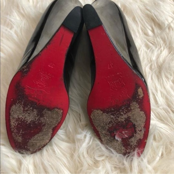 Christian Louboutin Patent Leather Wedge Heels - Picture 11 of 12